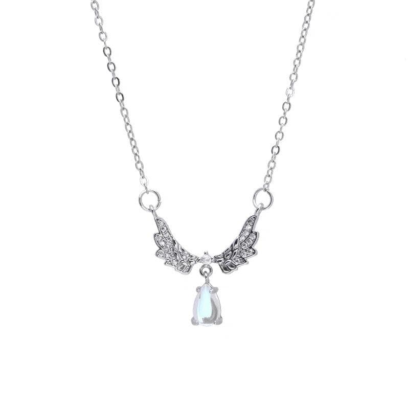 Angel Wings  Pendant Necklace – Silver Plated